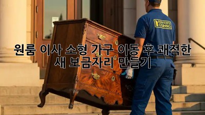 원룸 이사, 소형 가구 이동 후 쾌적한 새 보금자리 만들기